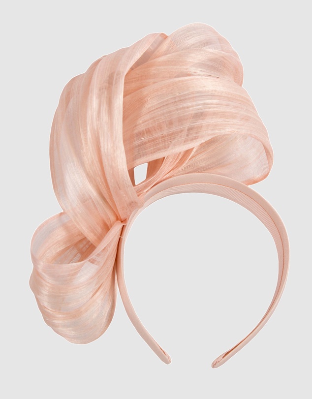 Fillies Collection - Bespoke Blush Bow Racing Fascinator