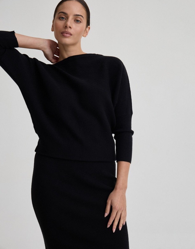 Oxford - Emma Off Shoulder Knit Dress