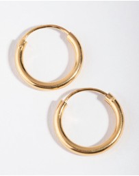 Lovisa - Gold Plated Sterling Silver 15x2MM Hoop Earrings