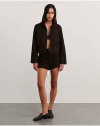 Jag - Ophelia Suede Crop Shacket
