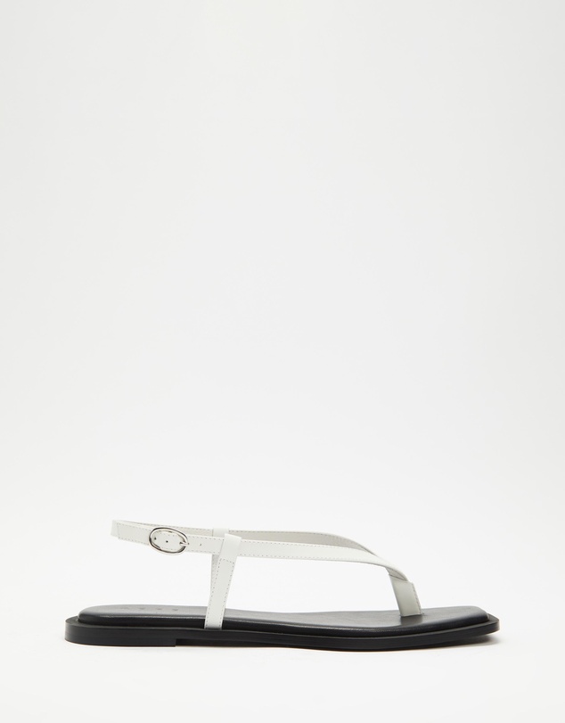 AERE - Leather Thong Ankle Strap Sandals
