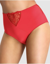 Nessa - Sonata High Waist Full Cut Brief with Embroidery