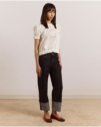 Damson Madder - Mabel Lace Insert Blouse