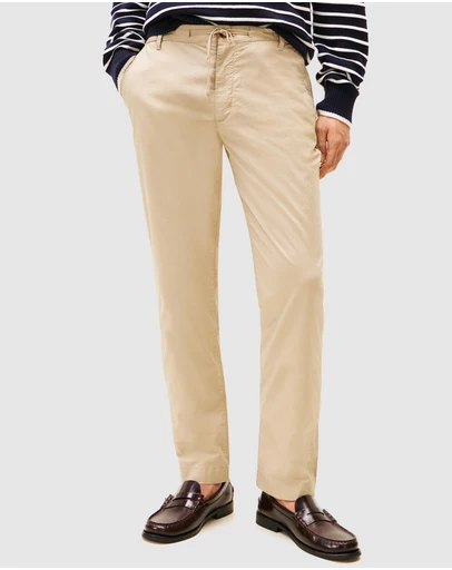 Tommy Hilfiger - Paper Touch Straight Leg Chinos - ICONIC EXCLUSIVE