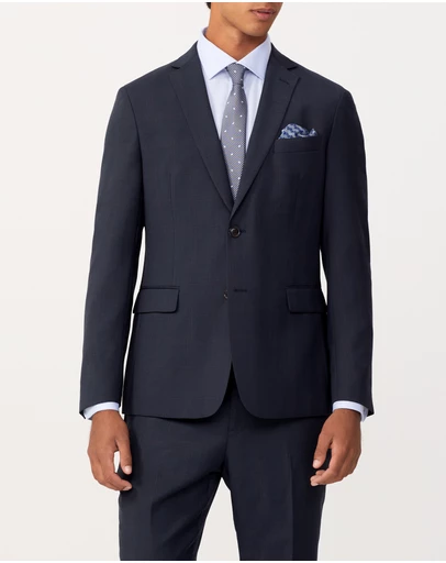 Van Heusen - Glen Check Denim Suit Jacket