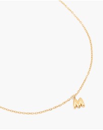 Lovisa - Waterproof Gold Plated Stainless Steel Mini Bubble Letter M Necklace