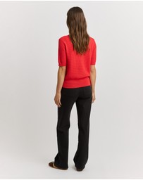 Toorallie - Pointelle Knit Polo