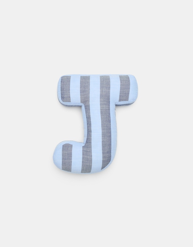 Seed Heritage - Blue Stripe Initial Cushion