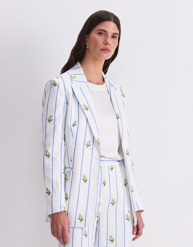 Sportscraft - Hampton Stripe Linen Blazer