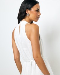 AERE - Loretta Linen Midi Dress