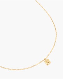 Lovisa - Waterproof Gold Plated Stainless Steel Mini Bubble Letter B Necklace