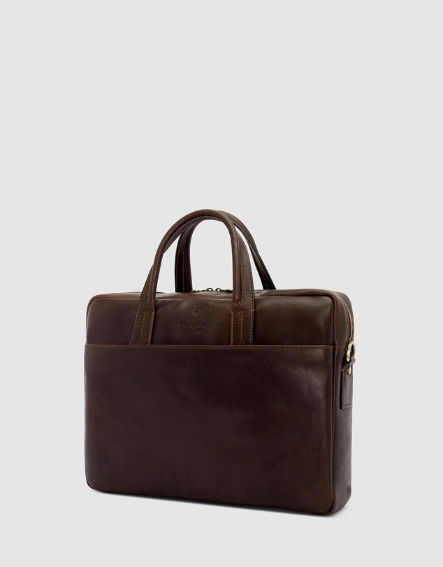 Republic of Florence - The Tokyo Matt Chocolate Briefcase