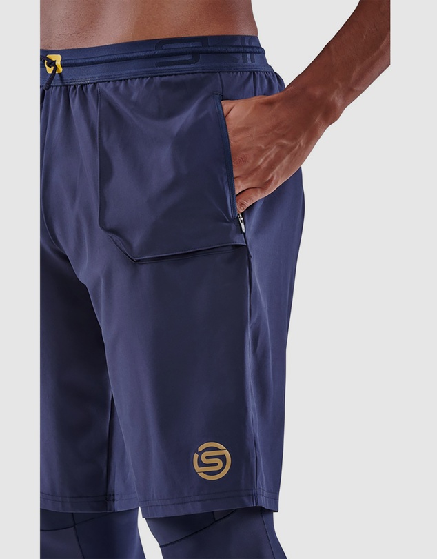 SKINS - SKINS Compression Series-5 Men's Travel And Recovery Long Tights Navy