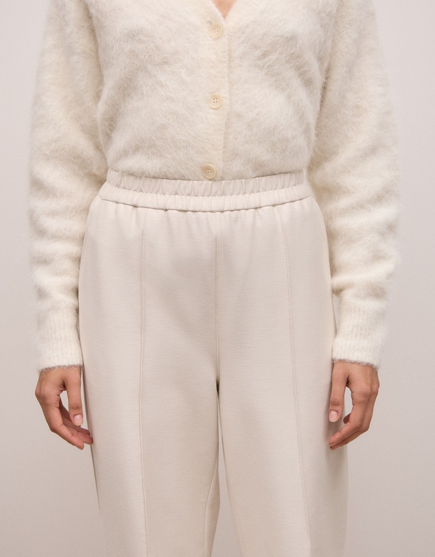 Trenery - Pintucked Pull On Pant in Stone