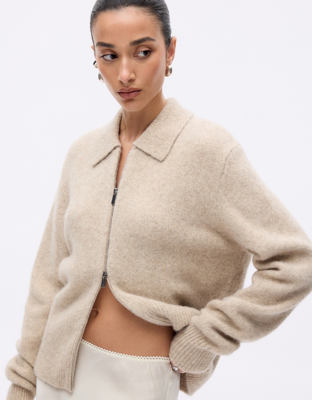 Minima Esenciales - Joryn Alpaca Wool Zip Cardigan