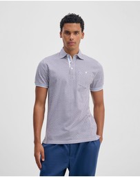 Oxford - Milo Print Jersey Polo With Pocket