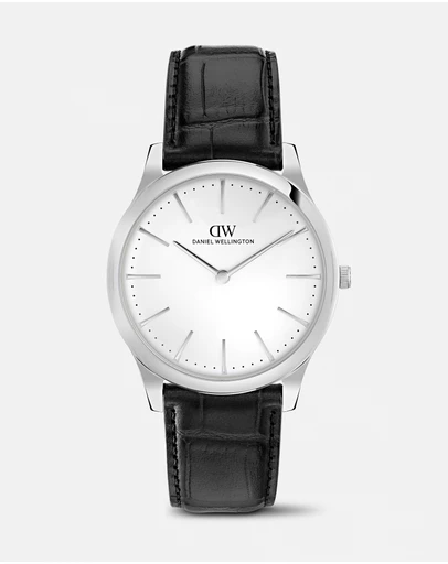 Daniel Wellington - Pathfinder 39mm Black-Croc Frost-White
