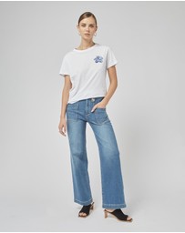 DRICOPER DENIM - Clare White FL Printed Tee