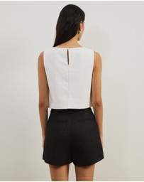 Atmos&Here - Aven Linen Blend Boxy Top