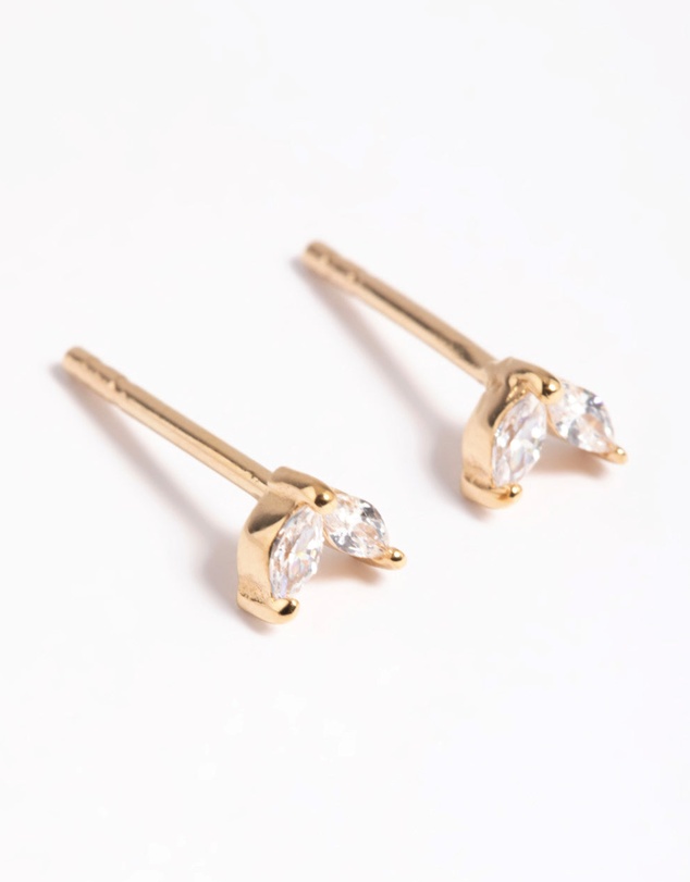 Lovisa - Gold Plated Sterling Silver Dolphin Tale Stud Earrings