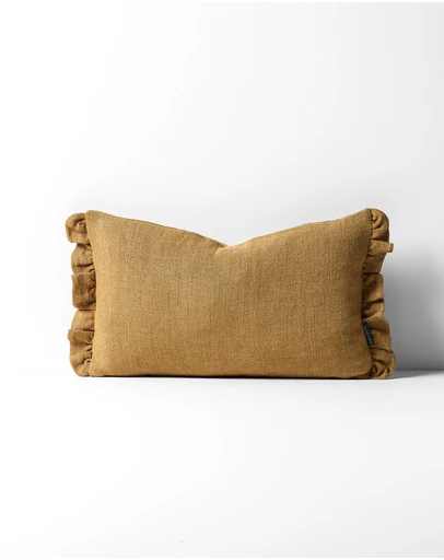 Aura Home - Ruffle Linen Cushion
