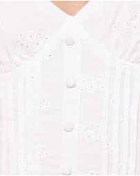 Petal & Pup - Cherish Eyelet Mini Dress - White