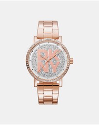 DKNY - Logo Soho Logo Rose Gold Stainless Steel 36mm Watch