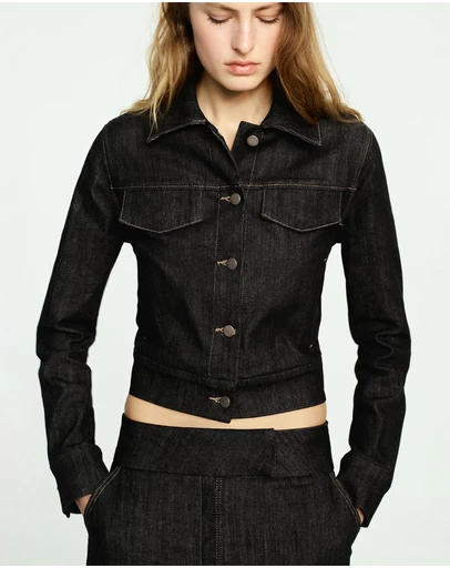 M.N.G - Fitted Denim Jacket With Pockets