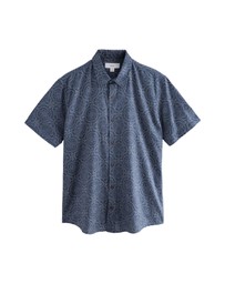 NEXT - Short Sleeve Tile Printed Printed 100% Cotton Shirt