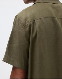 AERE - Kian Linen Camp Collar Shirt