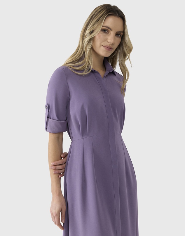 Farage - Cinched Waist Shirtdress
