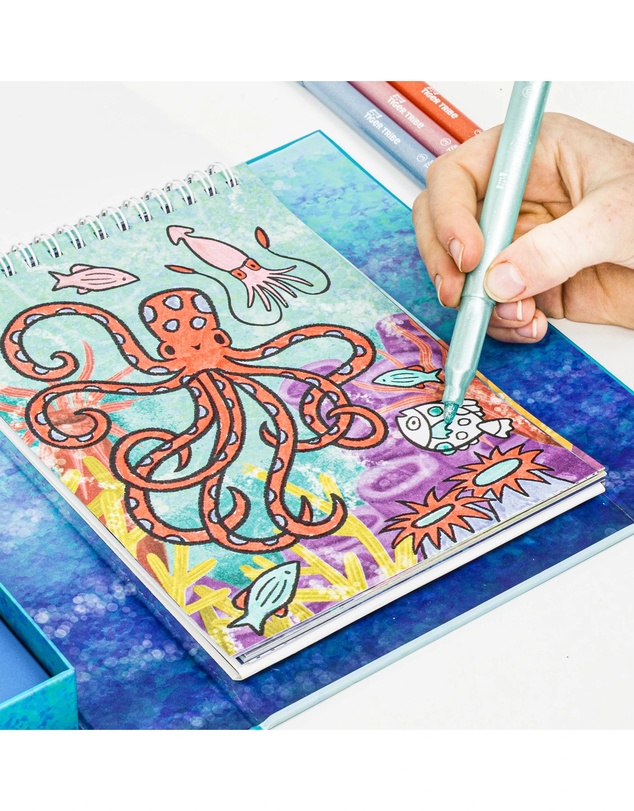 Tiger Tribe - Shimmer Colouring Set - Sea Life
