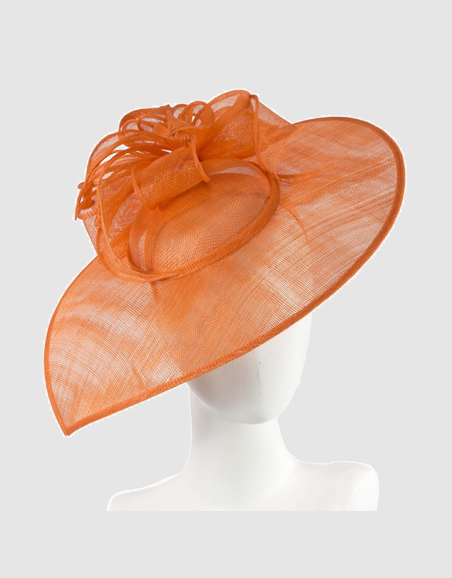 Max Alexander - Large Orange Sinamay Fascinator Hat