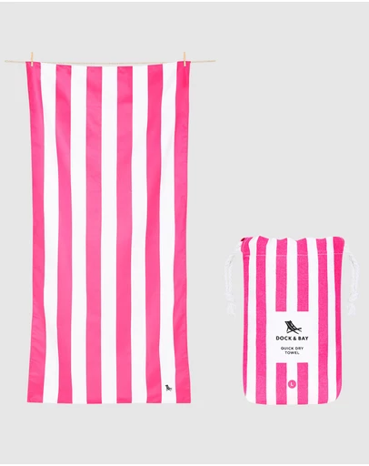 Dock & Bay - Beach Towel Cabana Collection L Phi Phi Pink