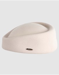 Max Alexander - Felt Cream Pillbox Hat