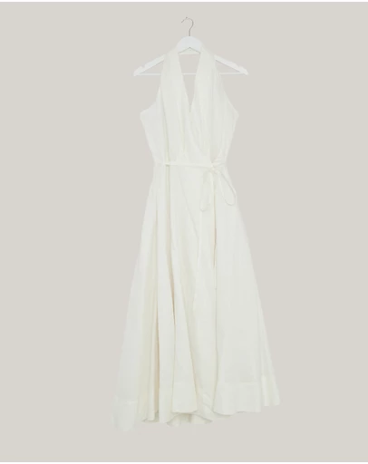 Revibe - Repaired Morrison Ronni Linen Halter Dress - AU 12