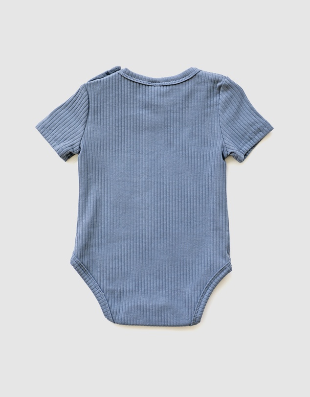 WITH LOVE FOR KIDS - BASICS Wide Ribbed Short Sleeve Onesie - Babies