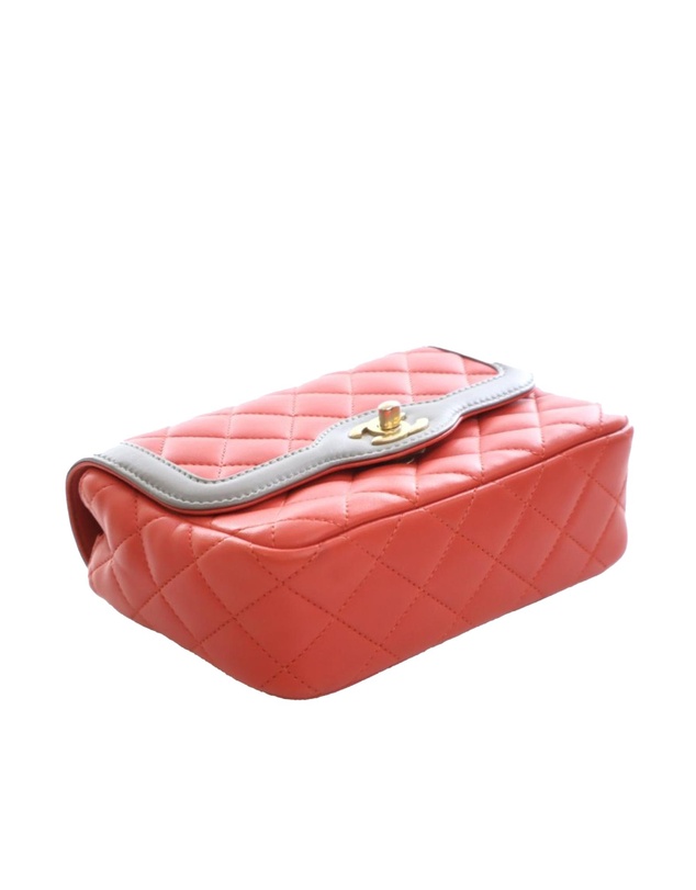 Pre-Loved by Azura Reborn - Pre-Loved Mini Quilted Lambskin Two Tone Day Flap