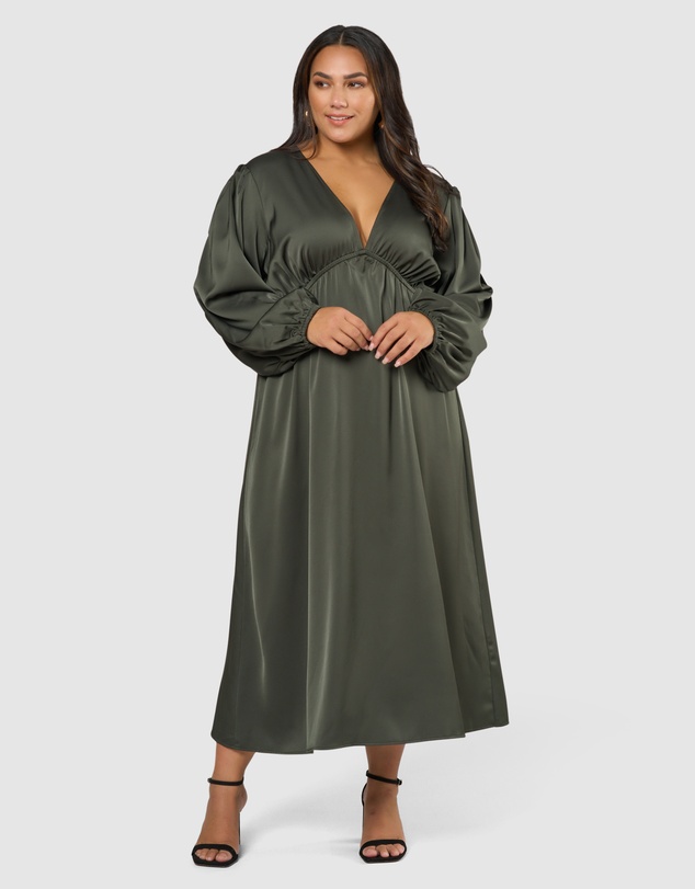 Pink Dusk by Curve Project - Over and Out Midi Dress