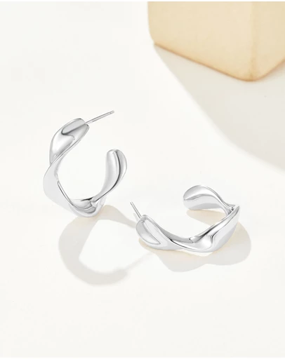 Mestige - Formation Earrings - Silver Plated