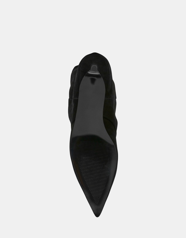 Steve Madden - Luca Black Suede Heeled Boots