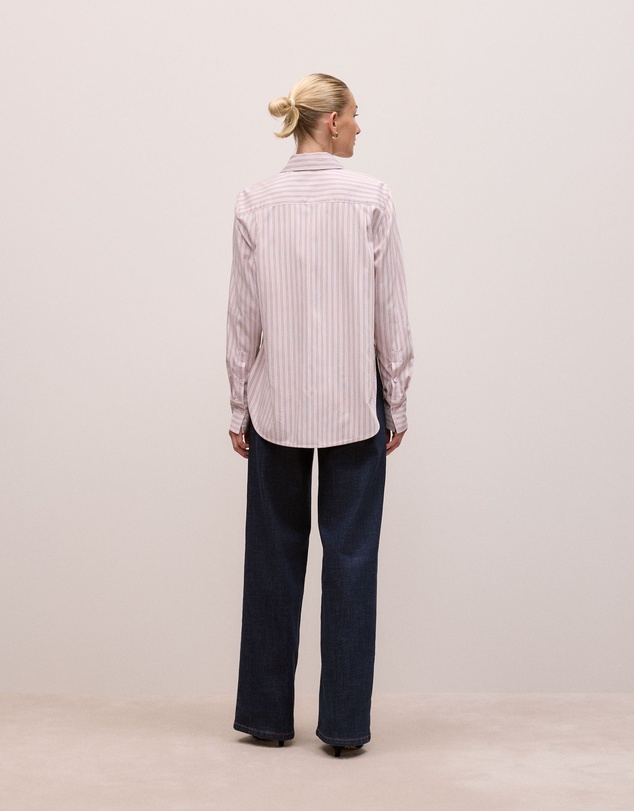 Trenery - Double Stripe Long Sleeve Shirt in Lilac