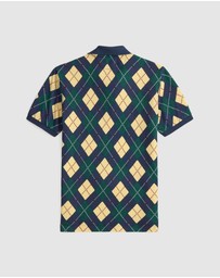 Polo Ralph Lauren - Argyle Print Cotton Mesh Polo Shirt - Teens