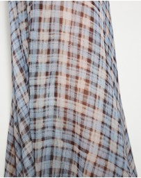 Dazie - Afloat Check Maxi Skirt