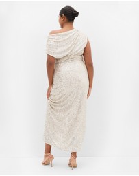 City Chic - Sequin Star Off Shoulder Maxi Dress