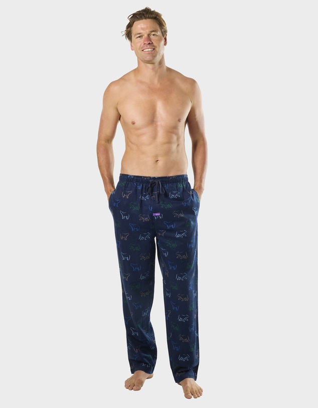 Mitch Dowd - Mens Polar Play Bamboo Flannel Pyjama Pant - Navy