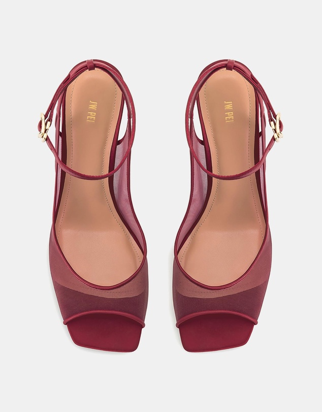 JW PEI - Serenity Open Toe Mesh Slingback Sandals