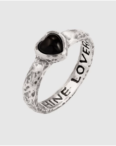 Haze & Glory - ICONIC EXCLUSIVE - Ring Men Onyx Hearty 925 Sterling Silver
