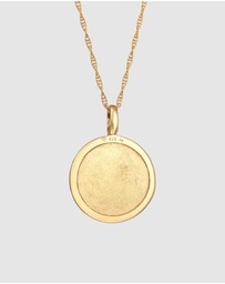 Elli Jewelry - Necklace Mandala Pendant Round 925 Sterling Silver Gold Plated