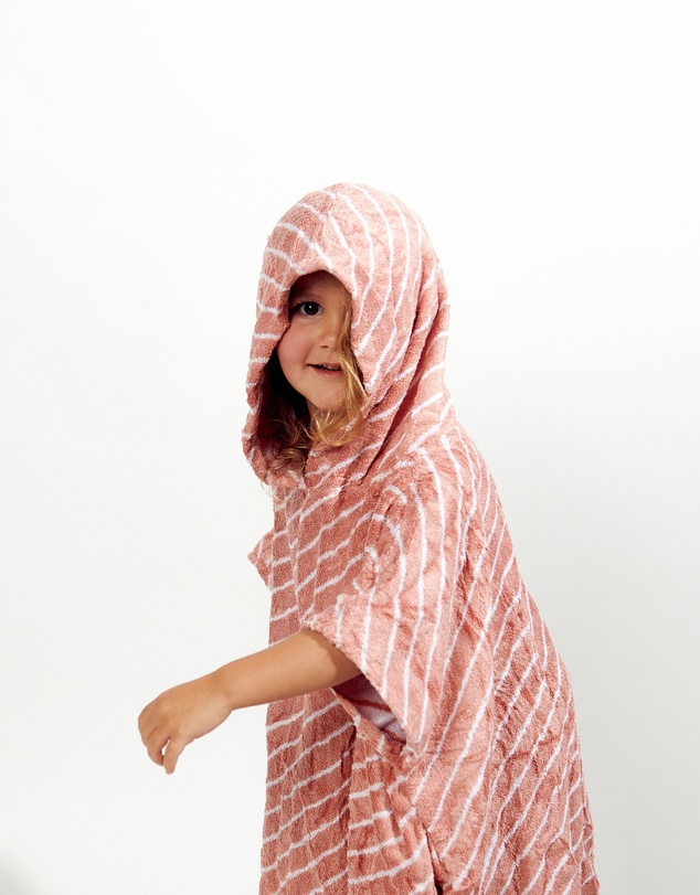 Sand Society - Kids Beach/Bath Bamboo Poncho - Clay